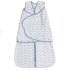 Halo Pottery Barn Kids Exclusive White and Blue sleepsack newborn fleece swaddle
